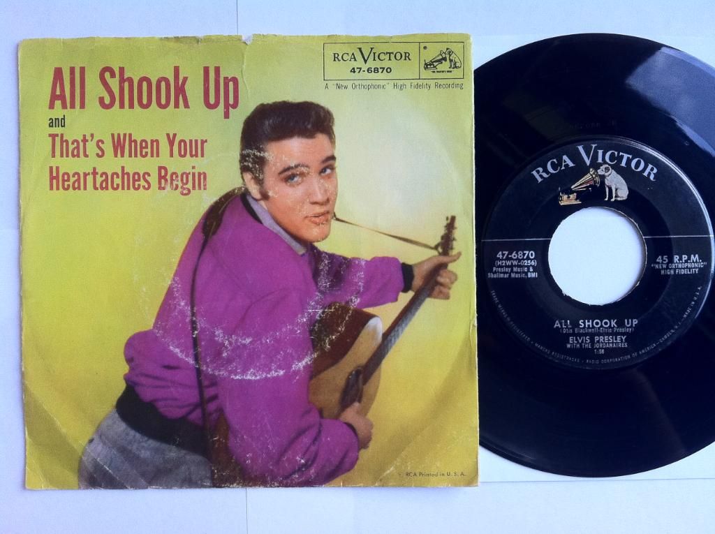 Elvis Presley - All Shook Up / That's When Your Heartaches Begin LP