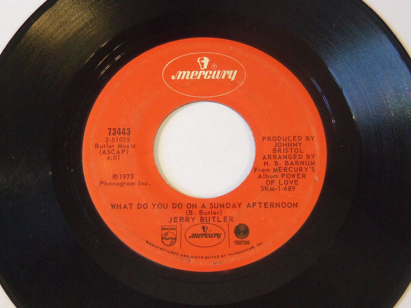 Power Of Love / What Do You Do On A Sunday Afternoon - Jerry Butler