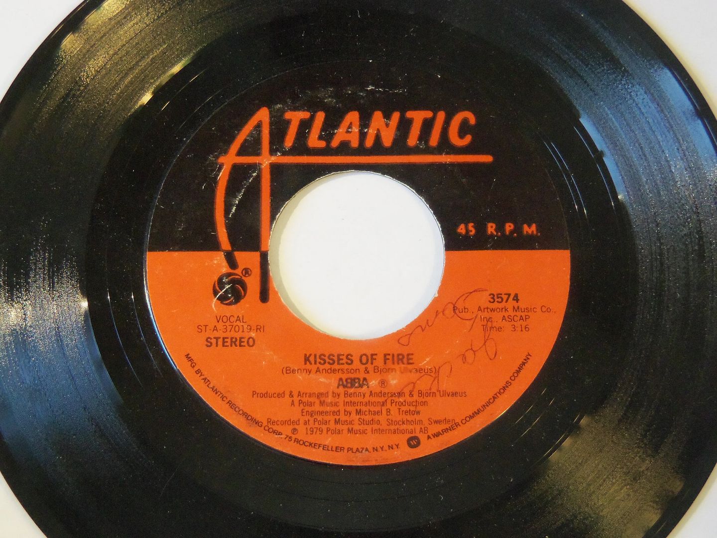 ABBA - Does Your Mother Know / Kisses Of Fire Record