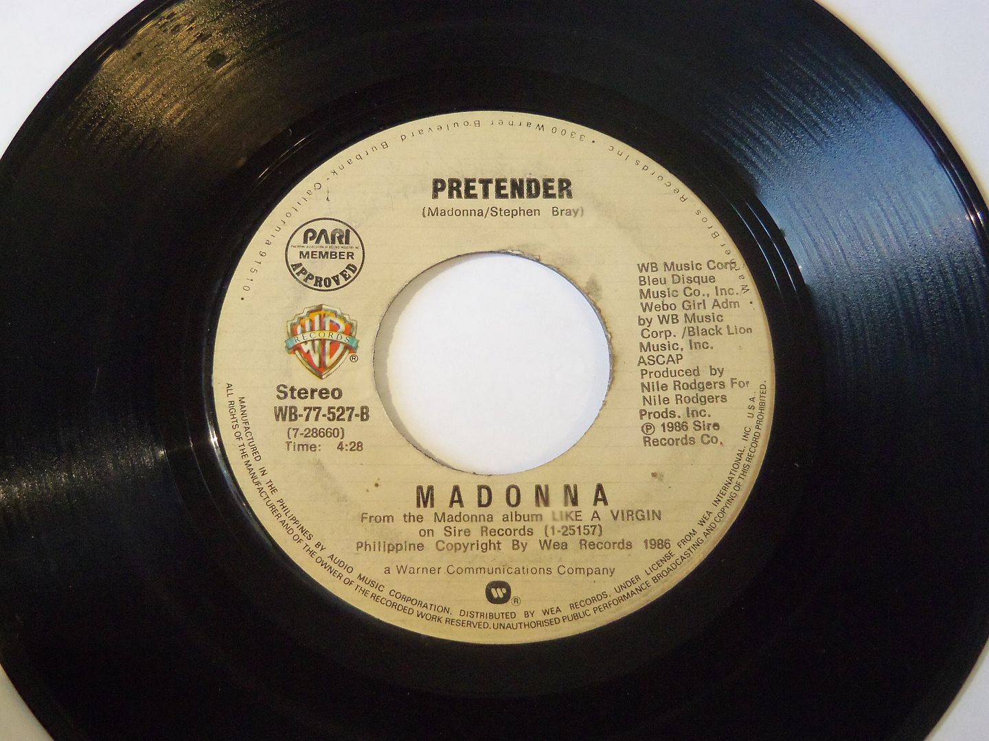 Madonna - Papa Don't Preach / Pretender LP