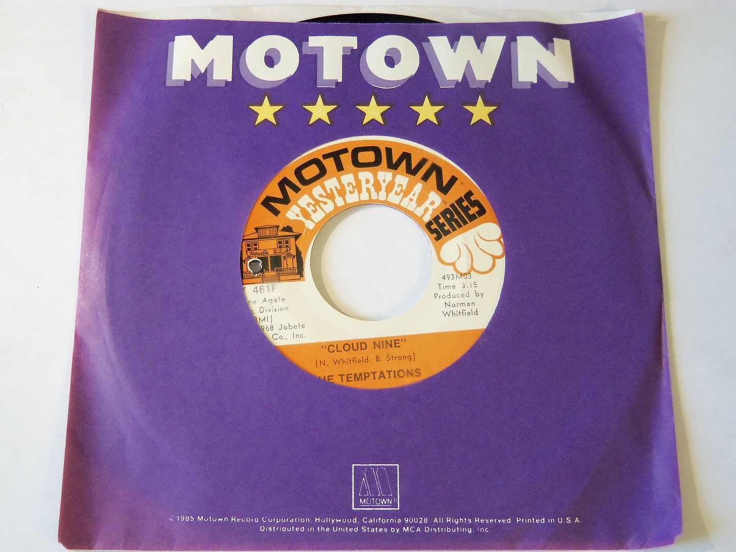 Temptations - Cloud Nine / Runaway Child, Running Wild Vinyl