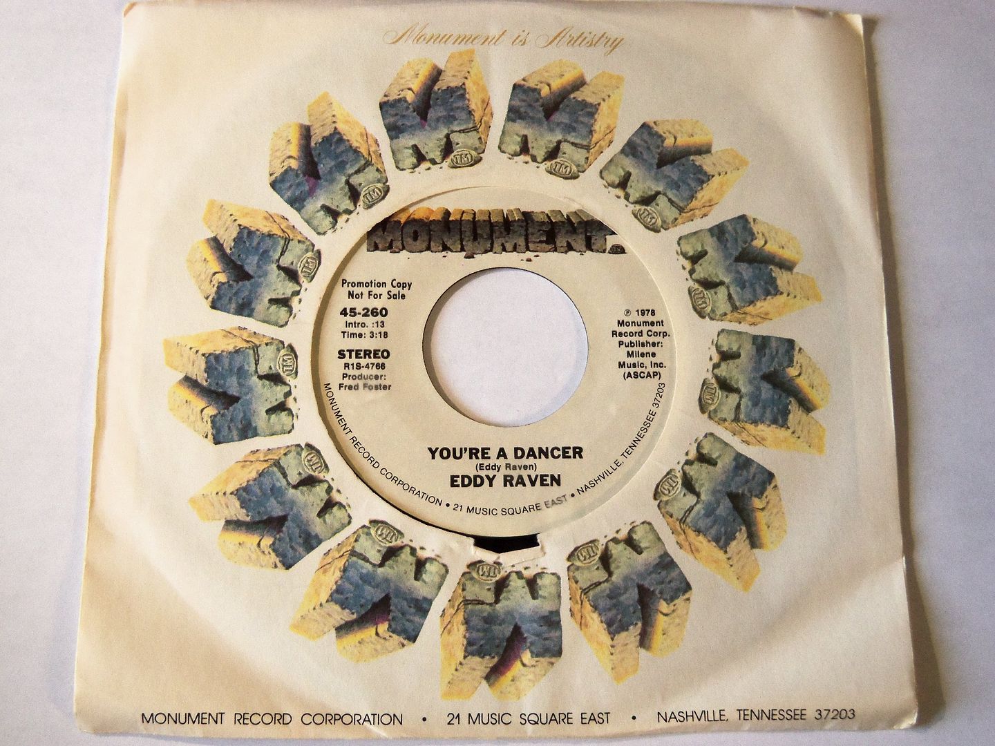 Eddy Raven - You're A Dancer / Same Promo