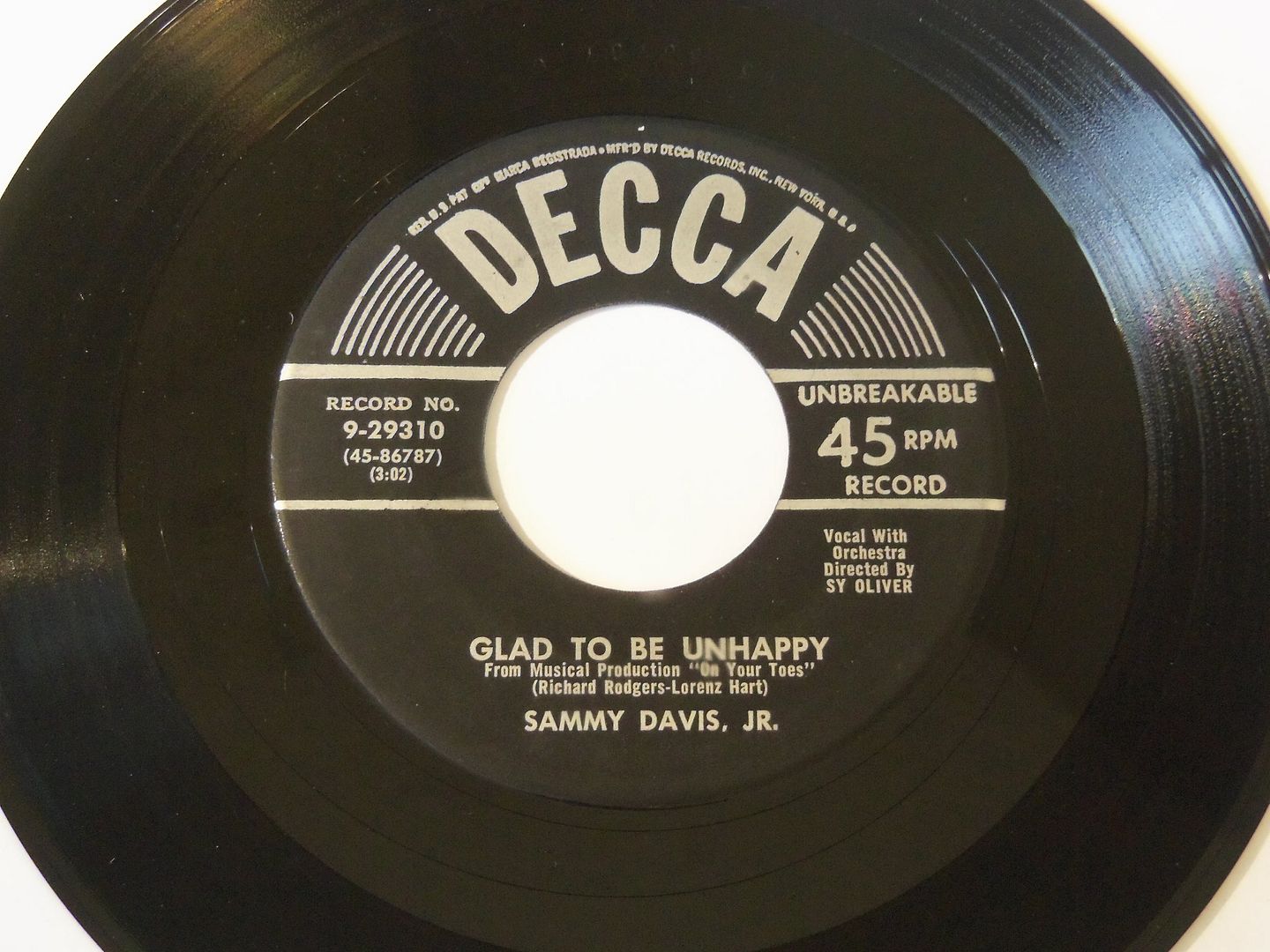 Sammy Davis Jr. - Glad To Be Unhappy / The Red Grapes
