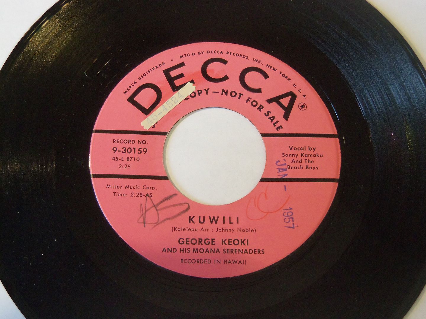 George Keoki & His Moana Serenaders - Kuwili / Kaloaloa