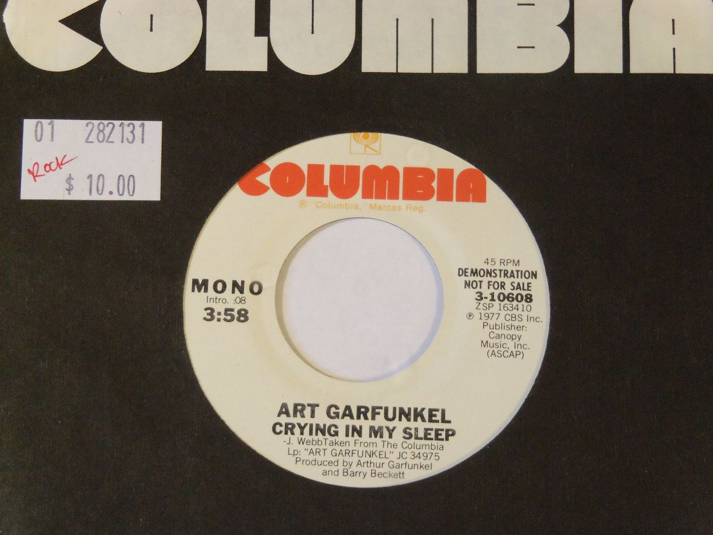 Art Garfunkel - Crying In My Sleep (mono/stereo)