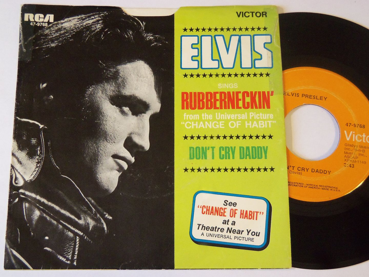 Elvis Presley - Don't Cry Daddy / Rubberneckin' LP
