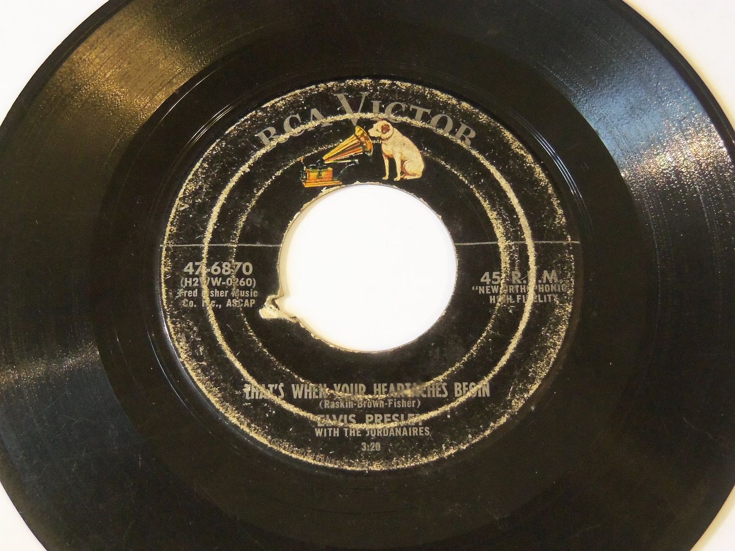 Elvis Presley - All Shook Up / That's When Your Heartaches Begin Record