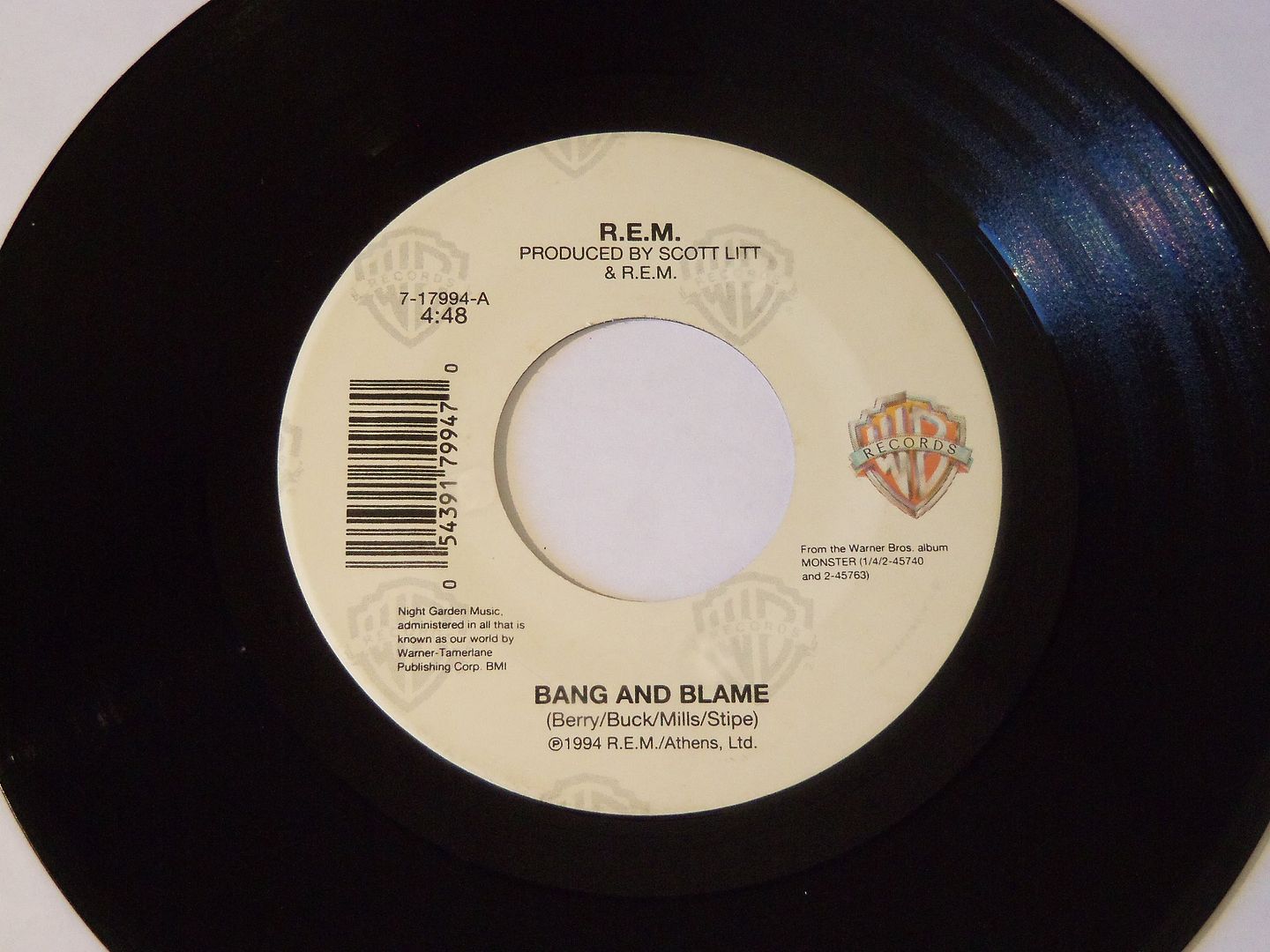 R.E.M. - Bang And Blame / Same (instrumental) Record