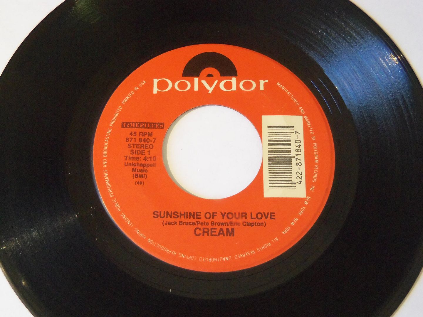 Cream - Sunshine Of Your Love / White Room