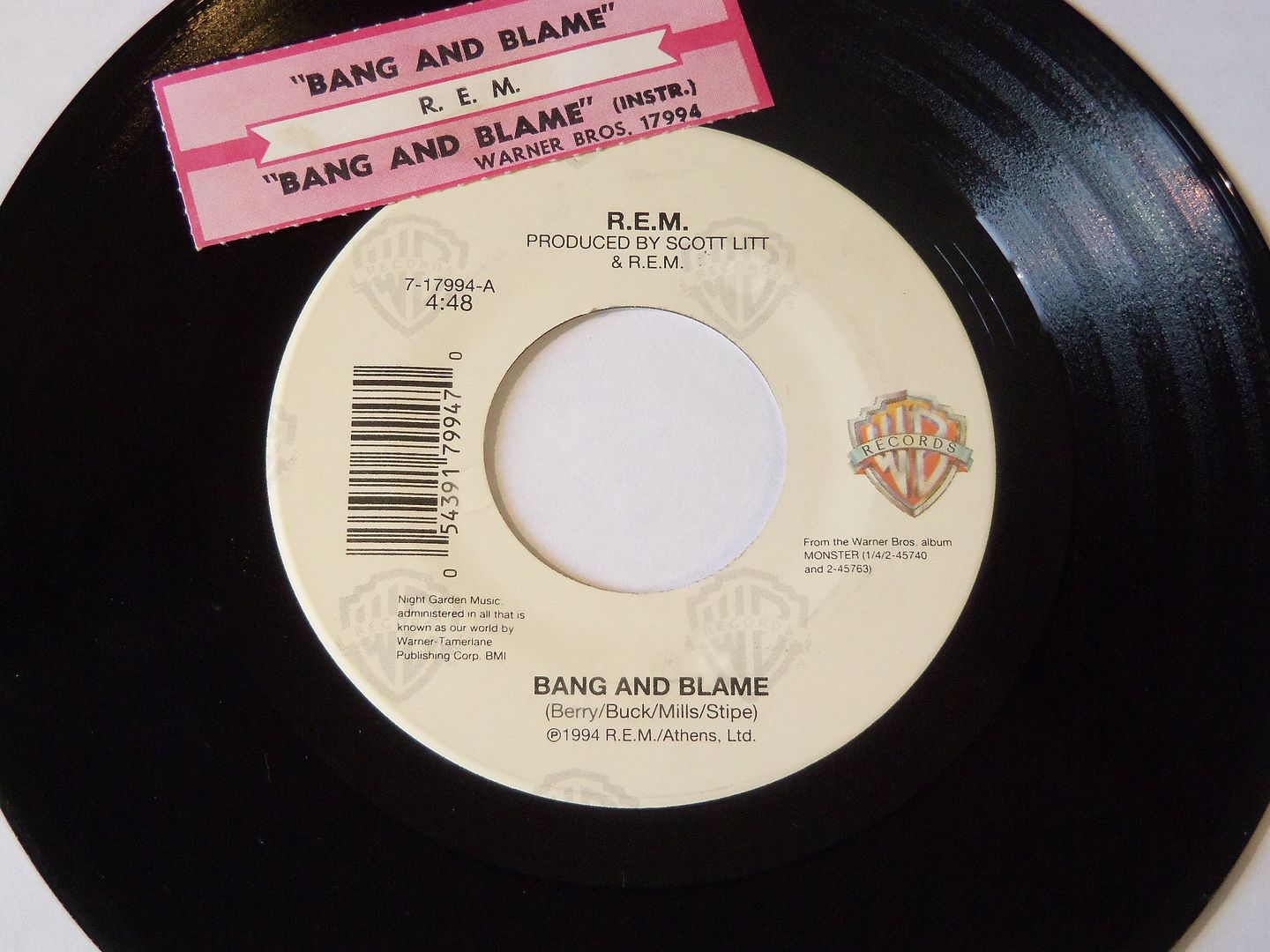 R.E.M. - Bang And Blame / Same (instrumental)