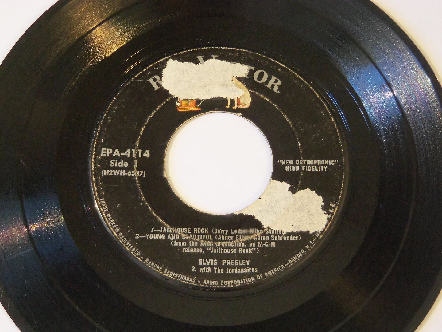 Elvis Presley with The Jordanaires - Jailhouse Rock Ep Record