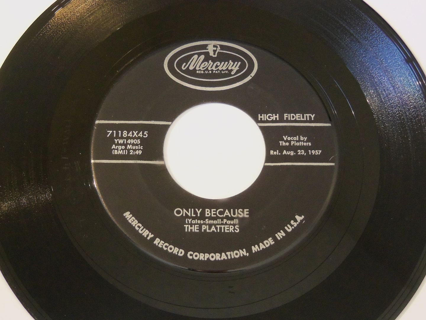 Platters - Only Because / The Mystery Of You
