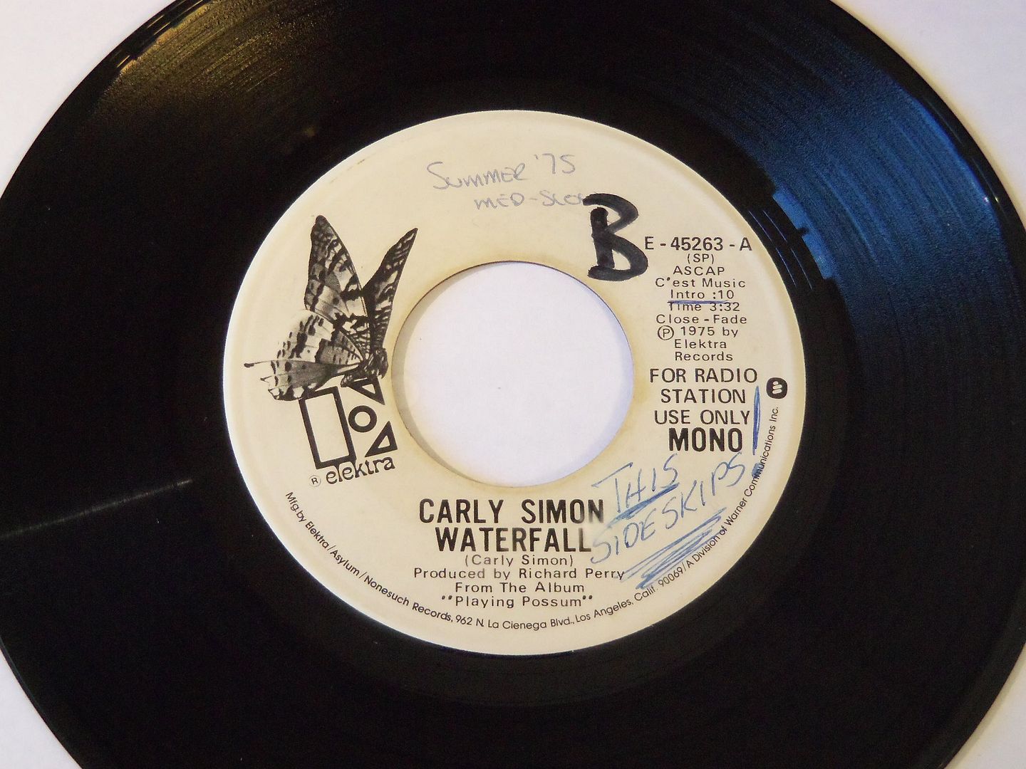 Carly Simon - Waterfall (mono / Stereo Promo)