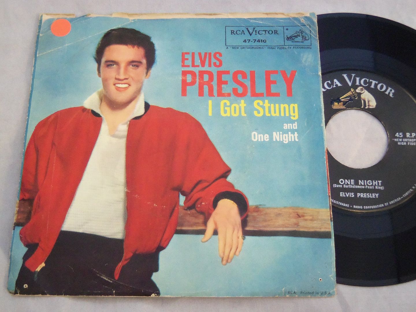 Elvis Presley with The Jordanaires - One Night / I Got Stung Record
