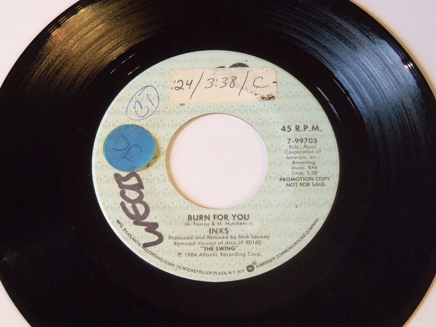 INXS - Burn For You / Same - Promo