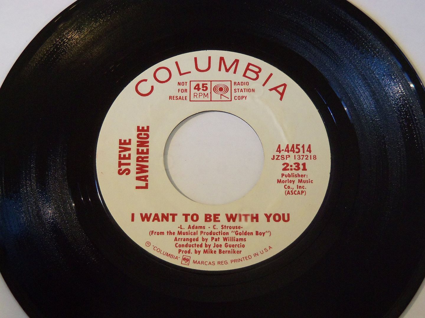 Steve Lawrence - I Want To Be With You / Dulcinea - Dj