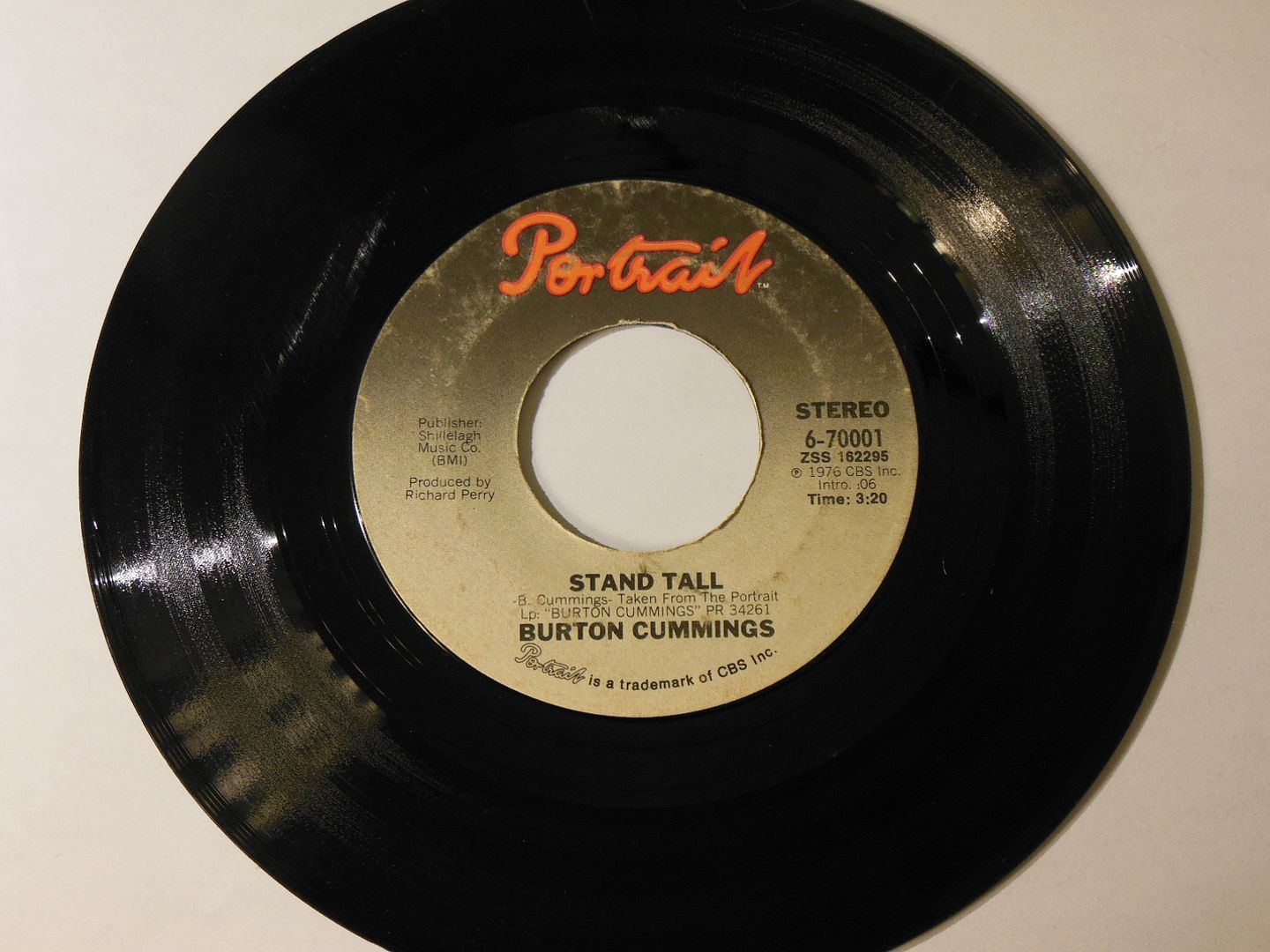 Burton Cummings Stand Tall Sheet Music With Burton On The Cover Records