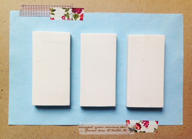 Eraser carving blocks for stam carving