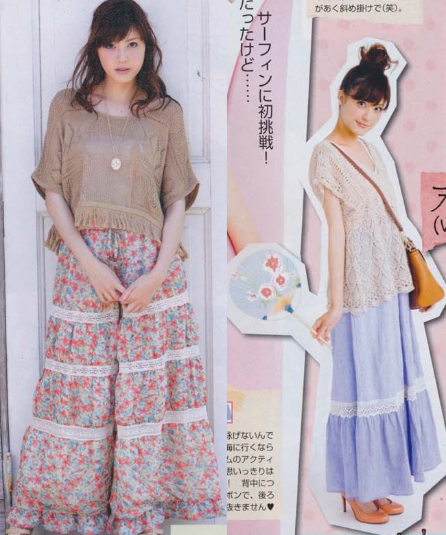 Crochet Knit sweater + maxi dress © nonno