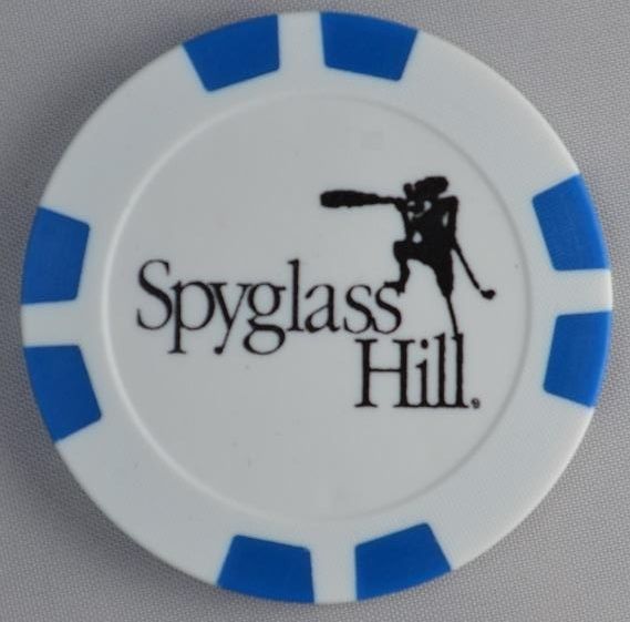 SPYGLASS HILL Logo POKER CHIP Ball Mark eBay