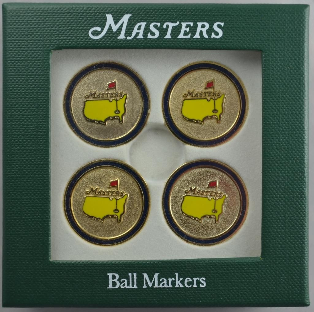 2012 Masters (4) Pack BLUE GOLF BALL MARK Marker from AUGUSTA