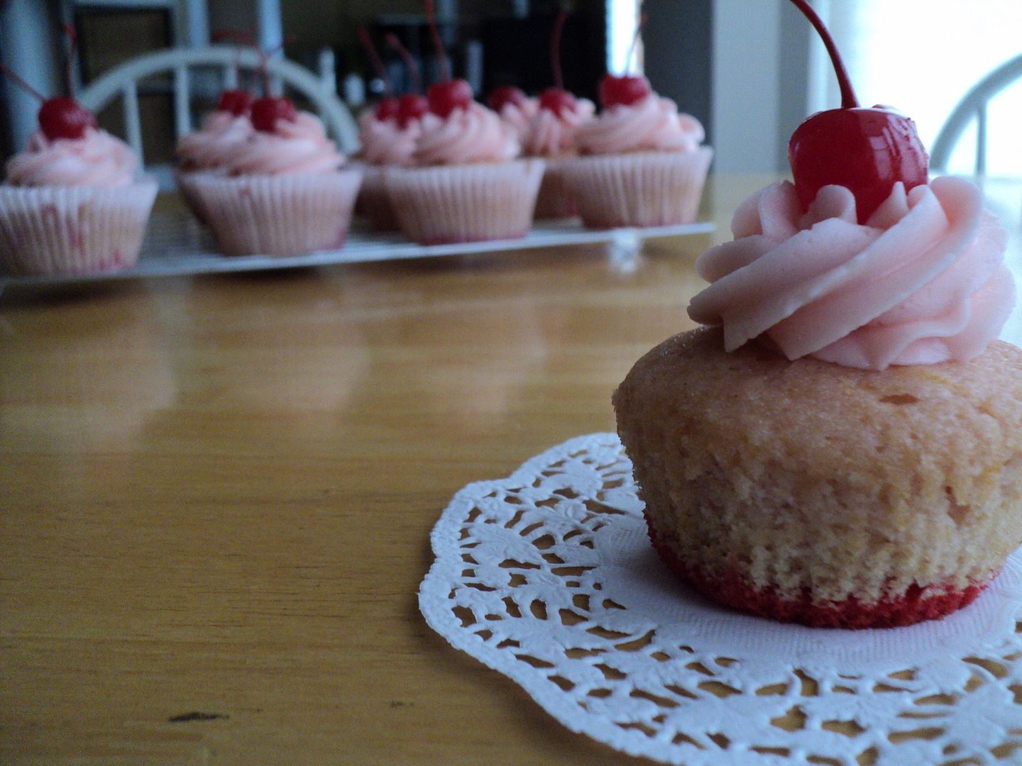 leaves and flours vegan shirley temple cupcakes