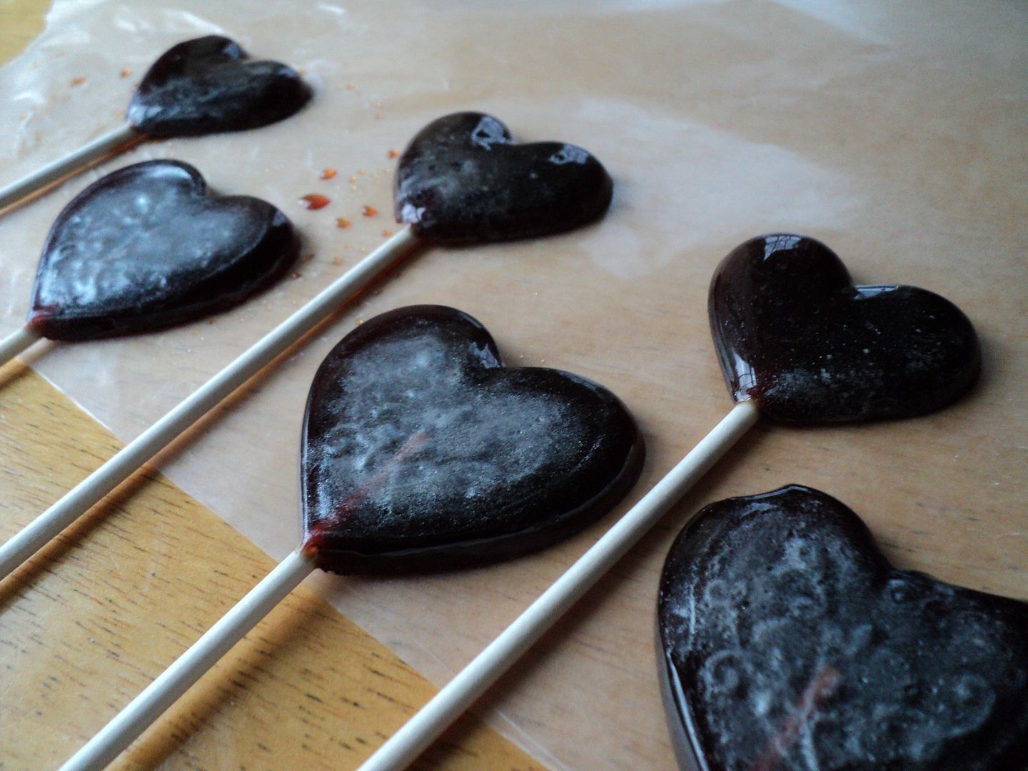 leaves and flours vegan red wine lollipops