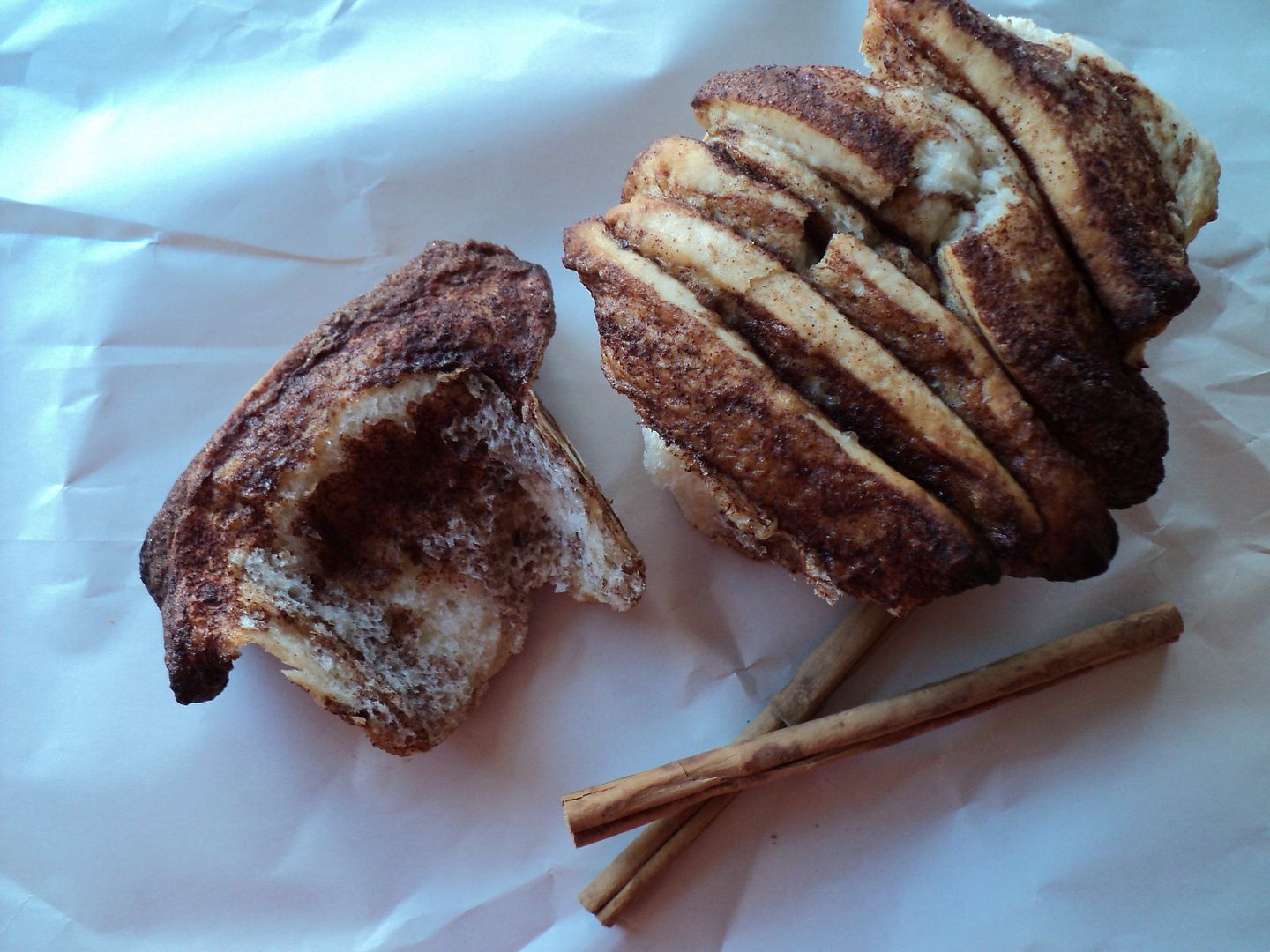 leaves and flours vegan cinnamon sugar pull apart brioche bread