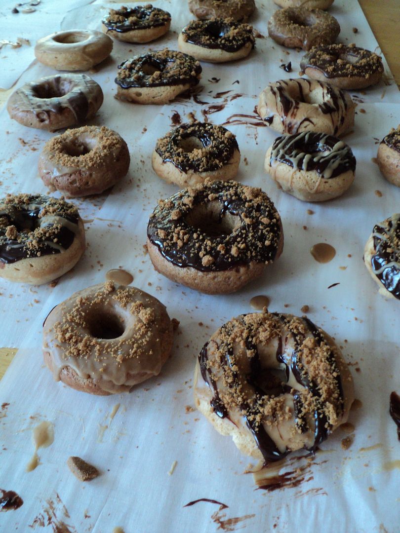 leaves and flours vegan baked speculoos cookie butter donuts