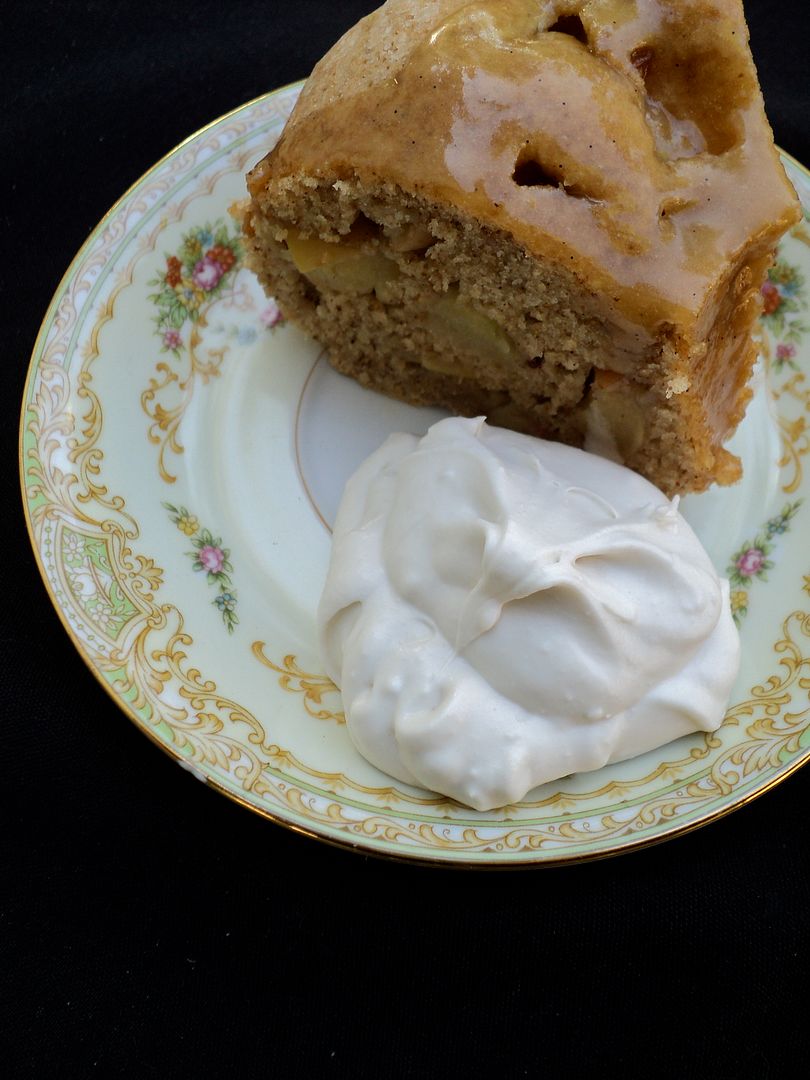 leaves and flours vegan caramel apple cake