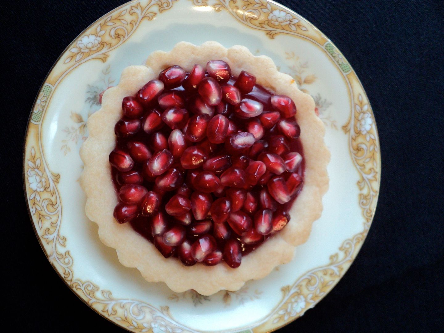 leaves and flours vegan pomegranate tarts