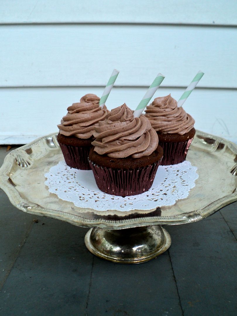 leaves and flours vegan chocolate cupcakes with malt frosting