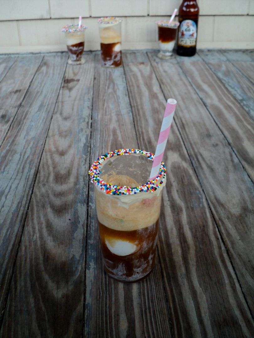 leaves and flours vegan root beer float shooters