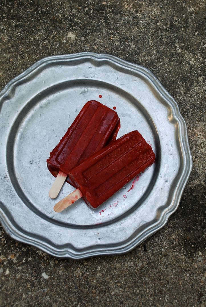 leaves and flours vegan Raspberry Basil Popsicles