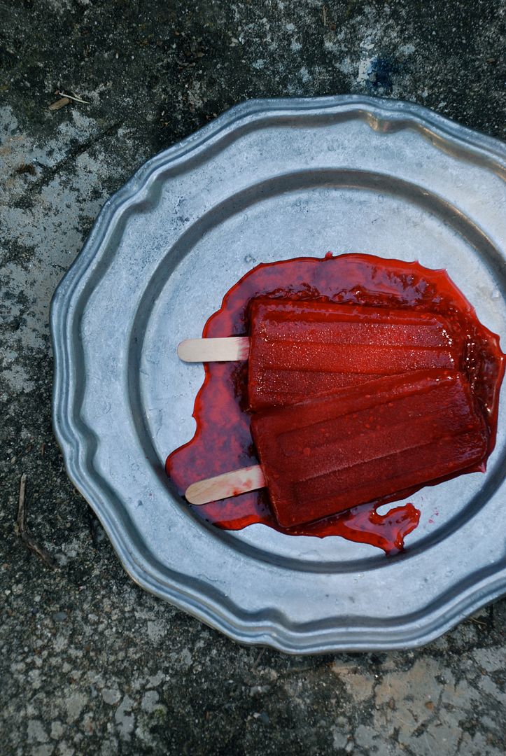 leaves and flours vegan Raspberry Basil Popsicles