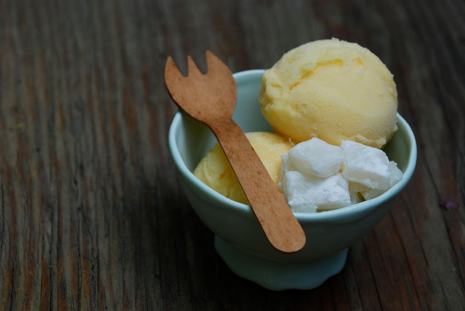 leaves and flours vegan Mochi & Passionfruit Sorbet