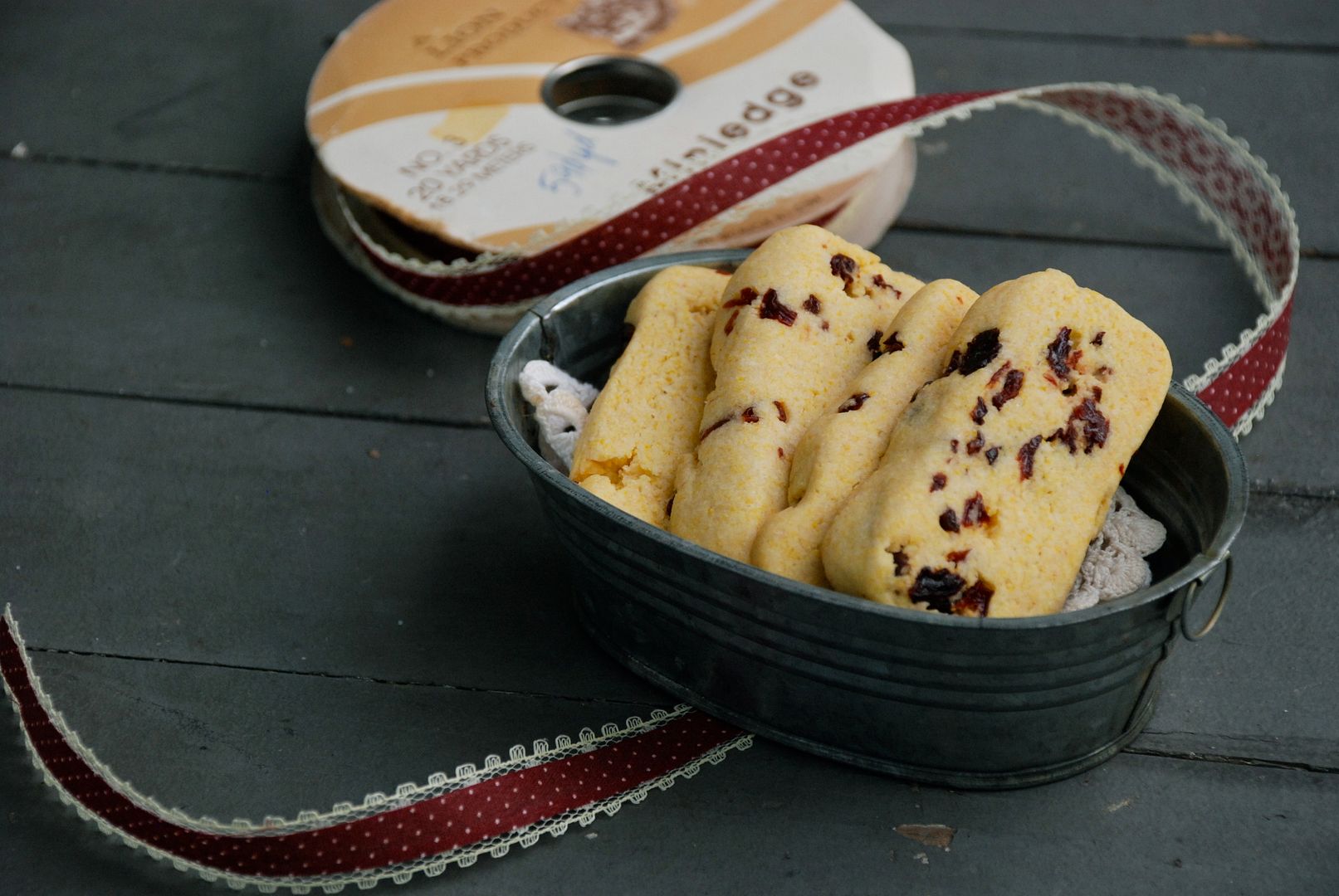 leaves and flours vegan Cherry Cornmeal Cookies