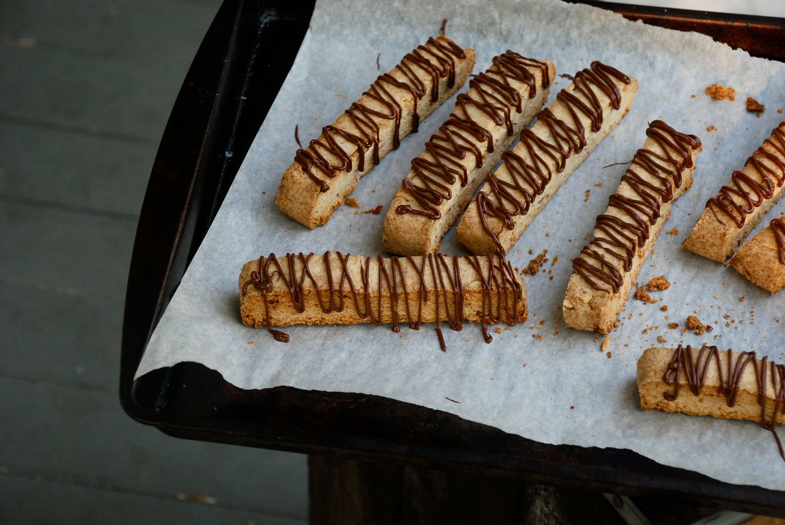 leaves and flours vegan Almond Biscotti