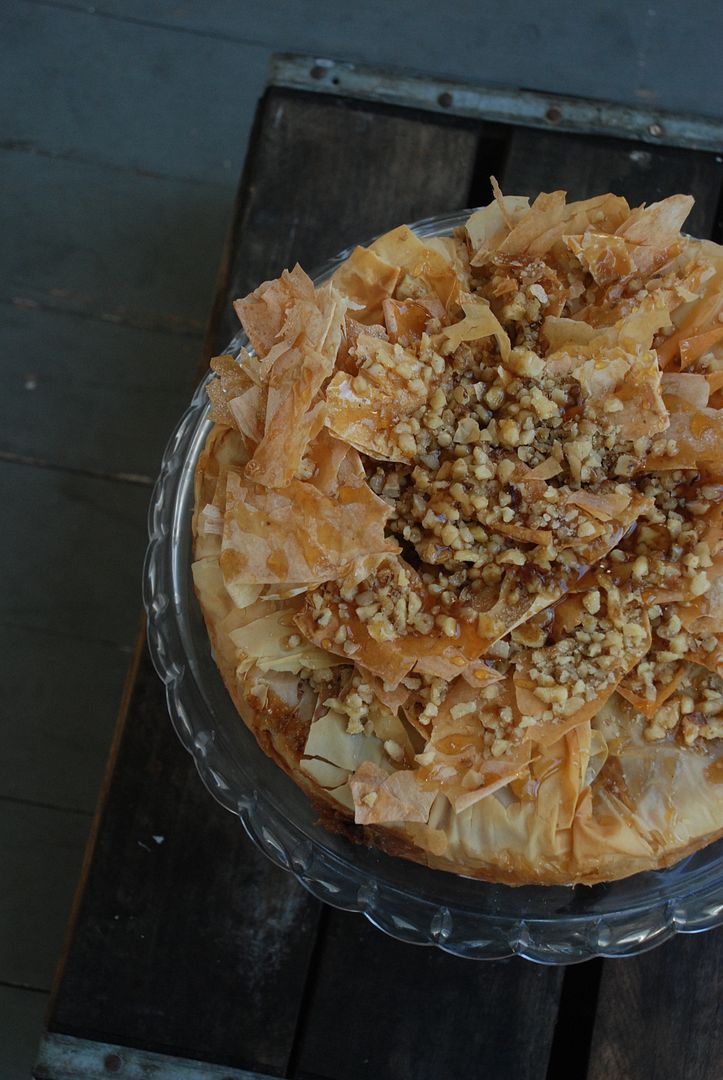 leaves and flours vegan Baklava Cheesecake