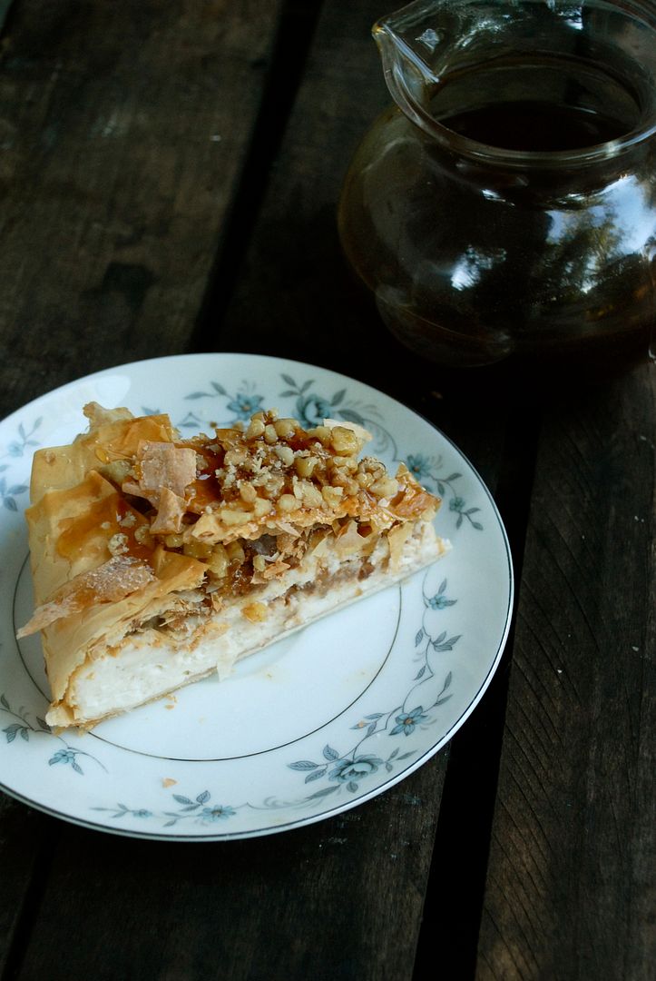 leaves and flours vegan Baklava Cheesecake