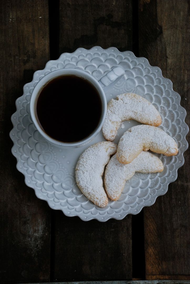 leaves and flours vegan Almond Crescent Cookies