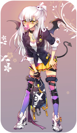 Kira Tenkai, Trick or Treat? Whitehairbatgirl.png