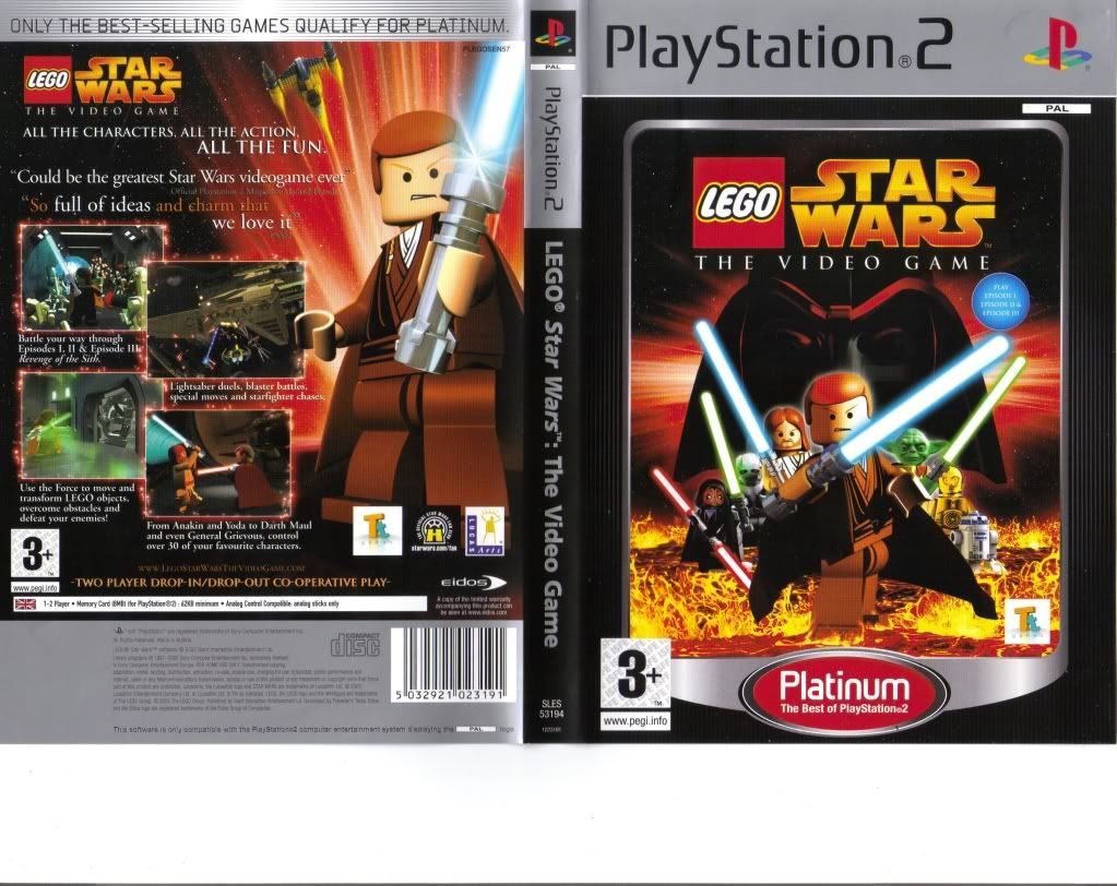 PS2 LEGO STAR WARS THE VIDEO GAME 3+ PLATINUM GAME COMPLETE FREE UK P ...