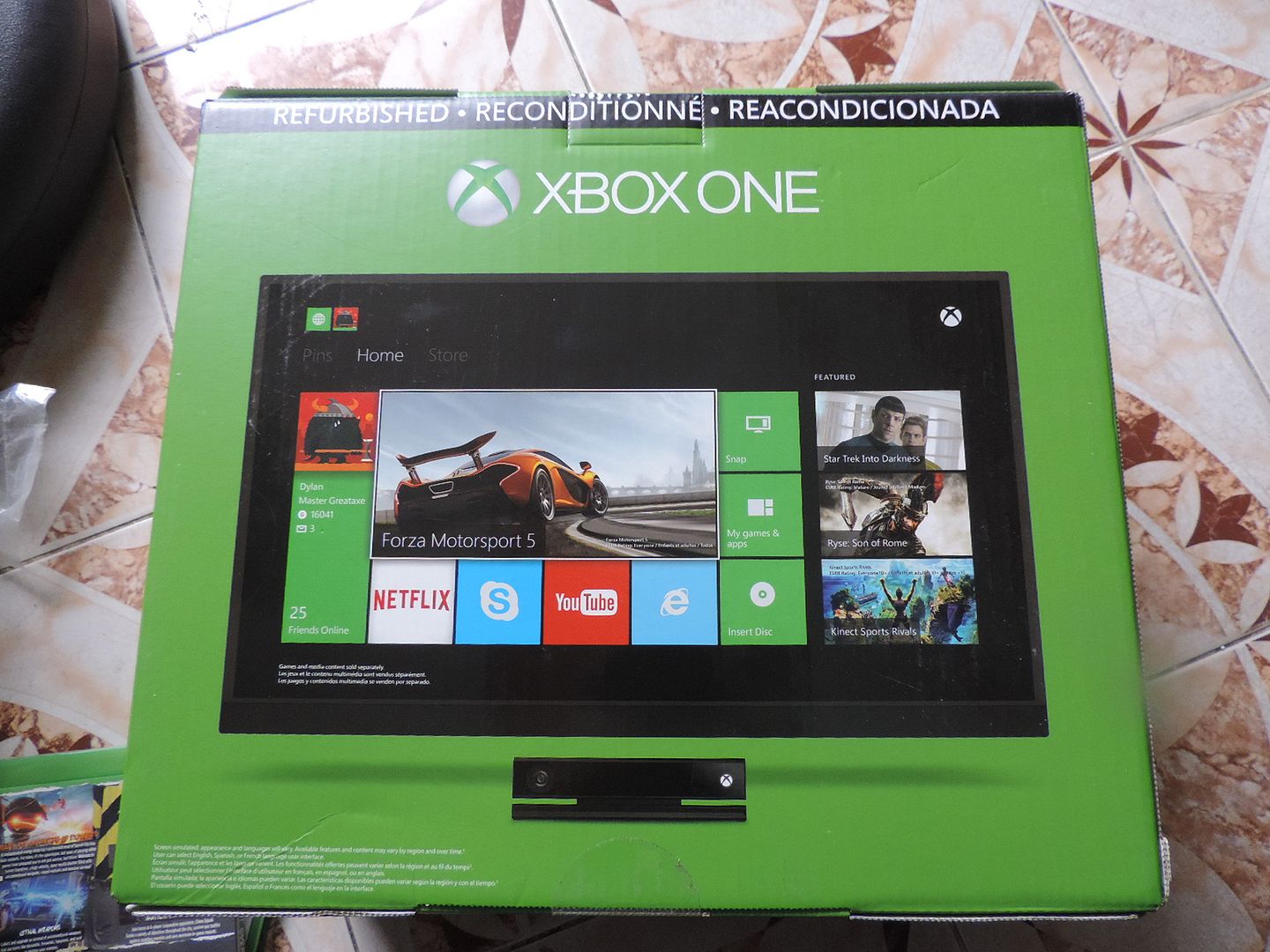 Bán máy Xbox One full box, kèm kinect, 1 tay cầm, 2 game - 2