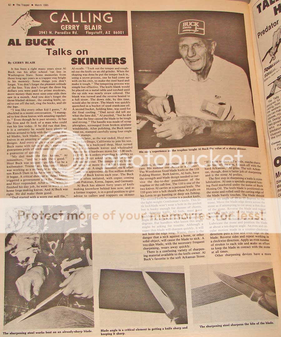 1985 Al Buck Article On Skinners Bladeforums Com