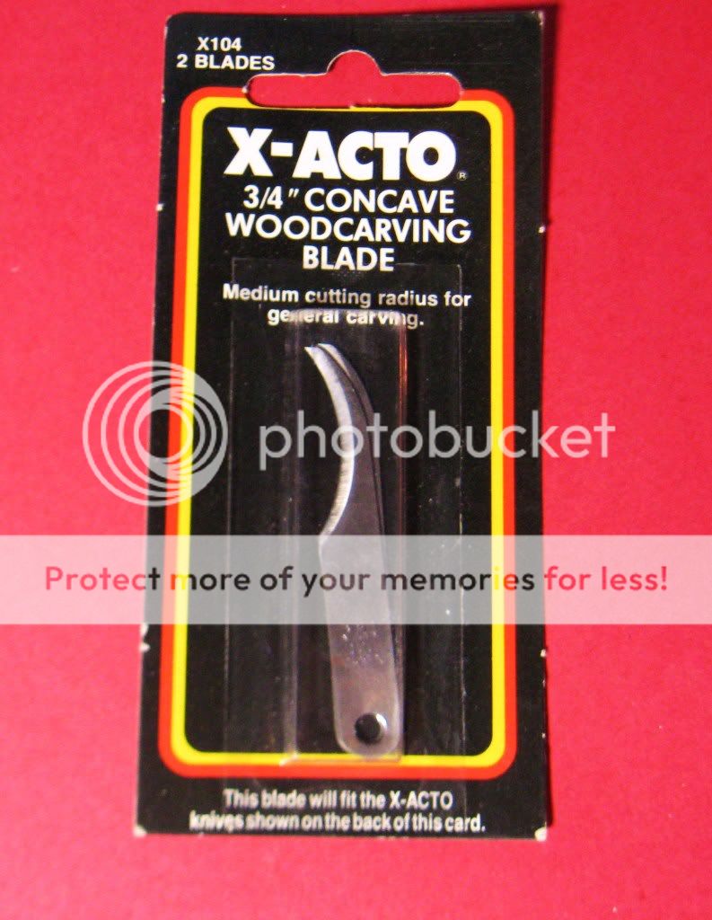 ACTO 3/4 Concave Woodcarving Blades (2) X104 Hobbies, Crafts 