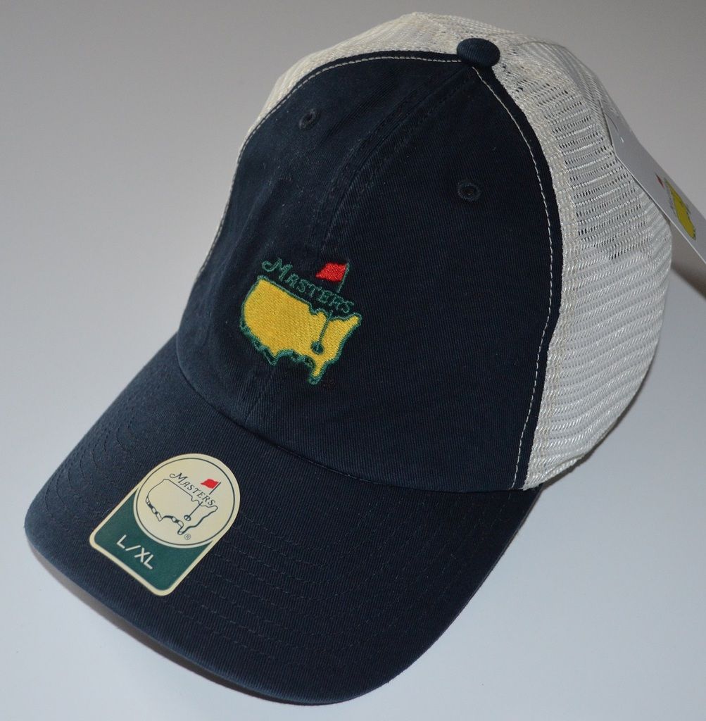 2016 MASTERS (NAVY/WHITE) Trucker FITTED (L/XL) Golf HAT from AUGUSTA ...