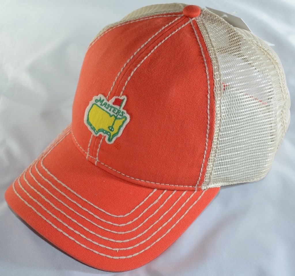 2016 MASTERS (ORANGE/STONE) Trucker Golf HAT from AUGUSTA NATIONAL | eBay