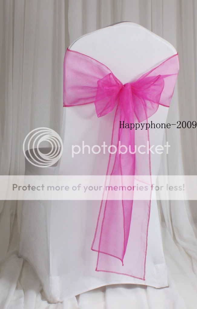 100pcs Organza Sash Chair Bow Wedding Banquet Decor 18*275cm SH100