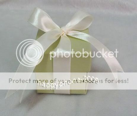 100x Light Green 2pc 5x5x5cm Bomboniere Wedding Favor Boxes Candy Gift Boxes